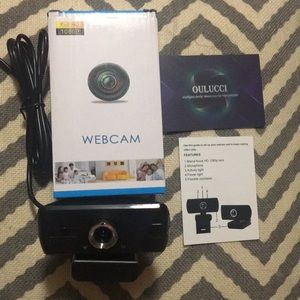 Oulucci Black Webcam with Microphone NIB